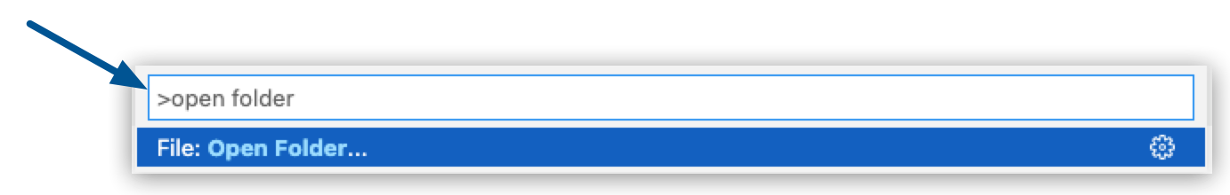 Opening a folder from the Command Palette